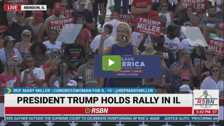 WATCH: Rep. Mary Miller Speaks at Save America Trump Rally in Mendon, IL 6/25/22