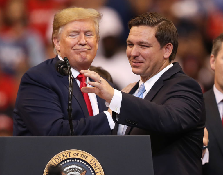 DeSantis campaigning for Trump-backed candidates