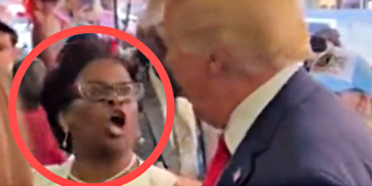 African American Woman Says Bold 4-Word Message To Trump's Face In Philadelphia