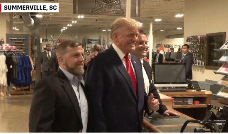 Libs LOSE IT Over One Quick Stop Trump Made On Way To SC Rally