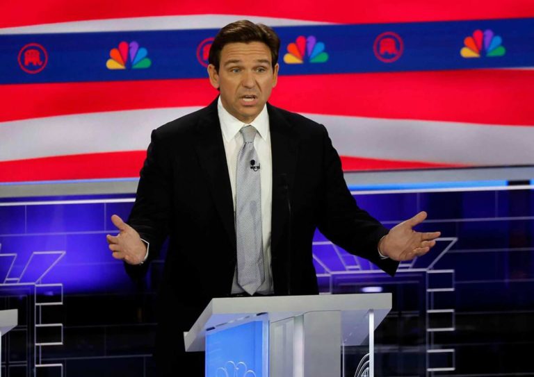 Ron DeSantis pleads with Sean Hannity to set up Republican presidential debate with Trump